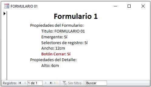 Botón cerrar activo