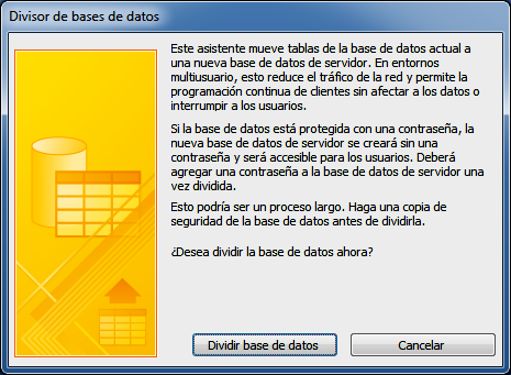 Dividir base de datos