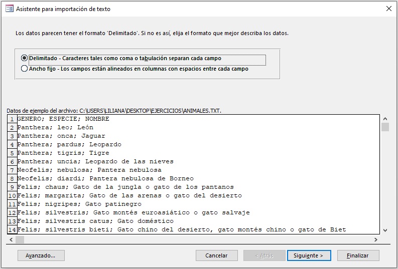 (Formato delimitado)
